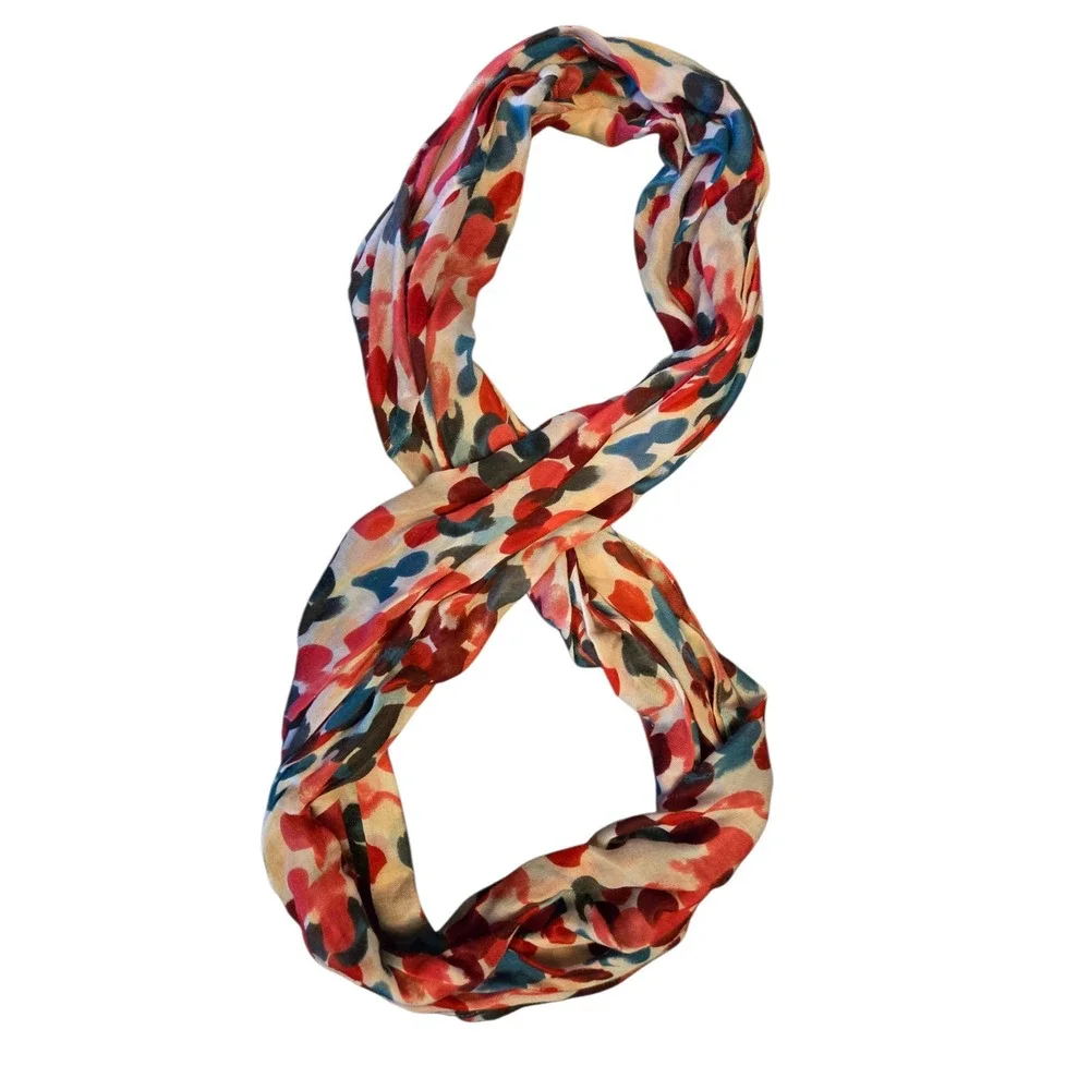 Infinity Scarf Bundle 6pc Floral Mesh Polka Dot Multicolor Van Heusen